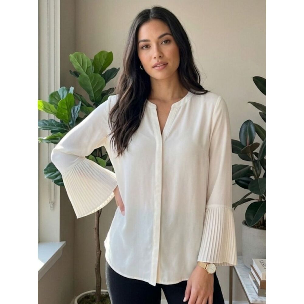 Worthington Top Sheer Cream Sz L